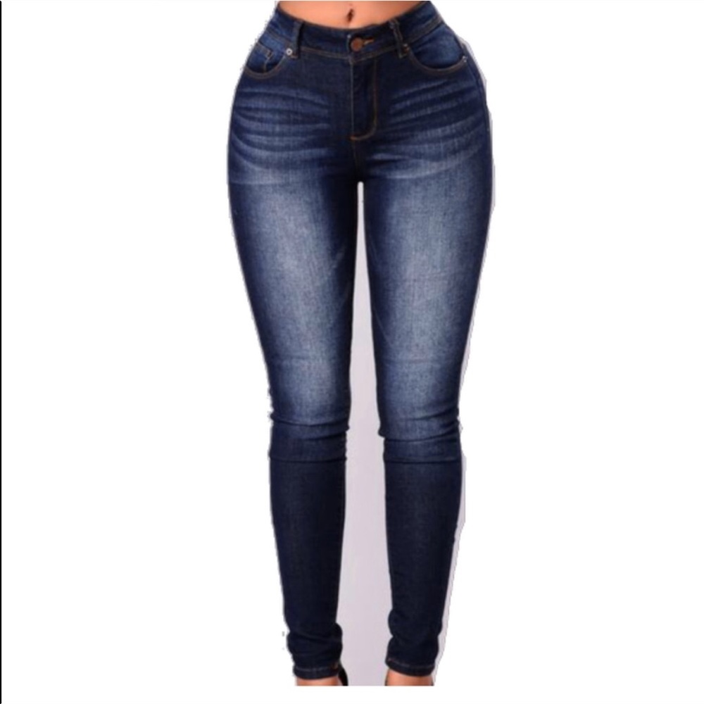 Dark Wash Fashion Nova Skinny Jeans